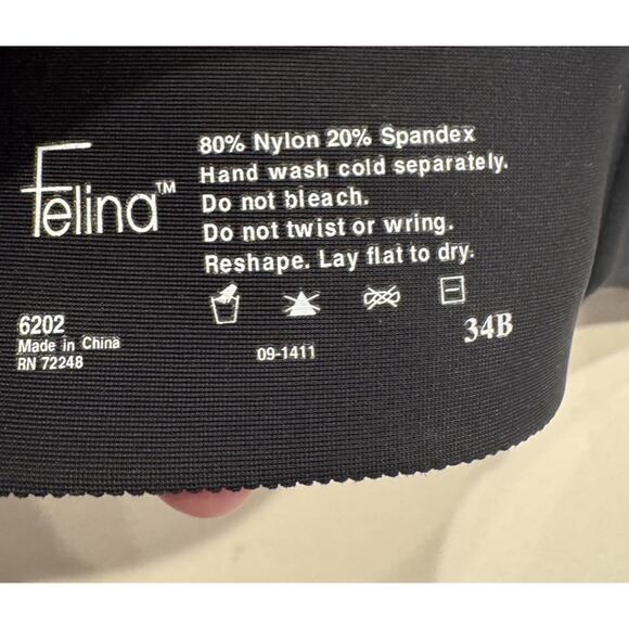 Felina Black Hint of Skin Contour Strapless Bra Womens Underwire Size 34B - Picture 6 of 8